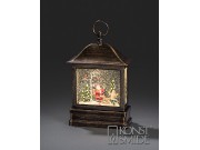 Konstsmide Lantern Santa with Child (5 Hour Timer, Battery Operated, Warm White, LED, Water Filled)